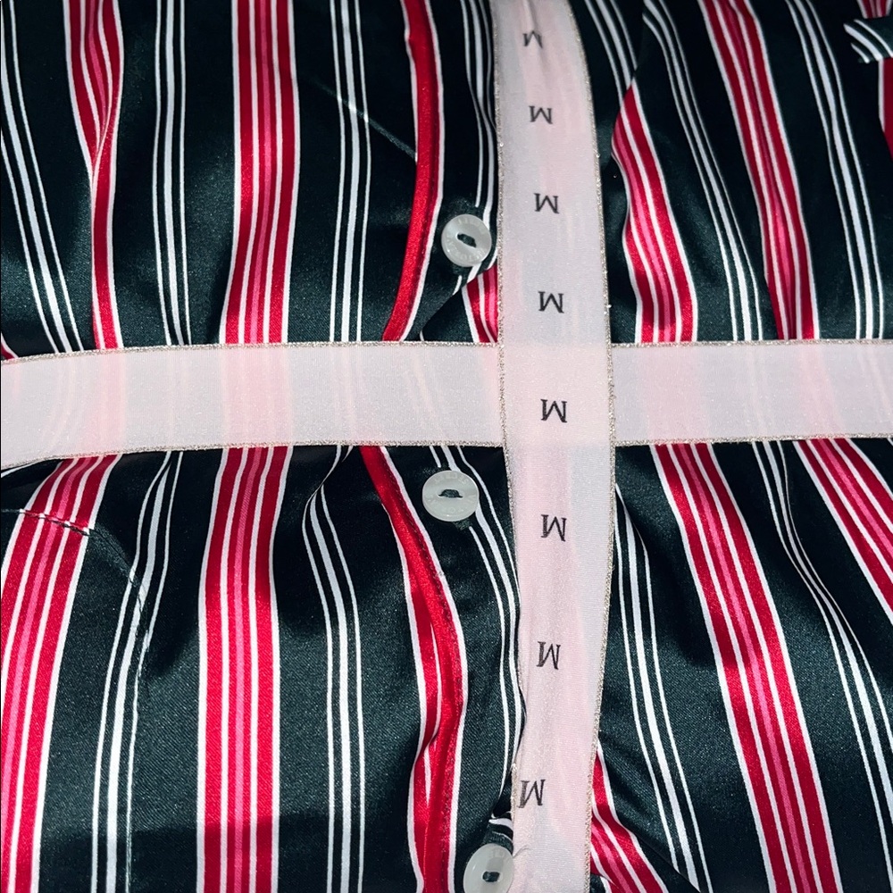 Victoria's Secret Satin Festive Striped Pajama Set - Picture 5 of 5